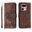 For Realme 16 Pro+ 5G Wallet Case Flower Pattern PU Leather Phone Cover with Strap - Brown - 1