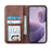 For Realme 16 Pro+ 5G Case Calf Texture PU Leather Wallet Phone Cover with Wrist Strap - Brown - 2