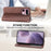 For Realme 16 Pro+ 5G Case Calf Texture PU Leather Wallet Phone Cover with Wrist Strap - Brown - 3