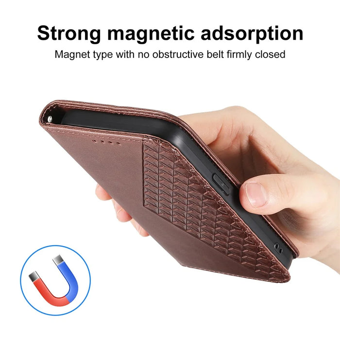 For Realme 16 Pro+ 5G Case Calf Texture PU Leather Wallet Phone Cover with Wrist Strap - Brown - 4