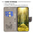 For Samsung Galaxy A54 5G Wallet Case Imprinted Butterflies Leather Phone Cover with Strap - Grey - 3