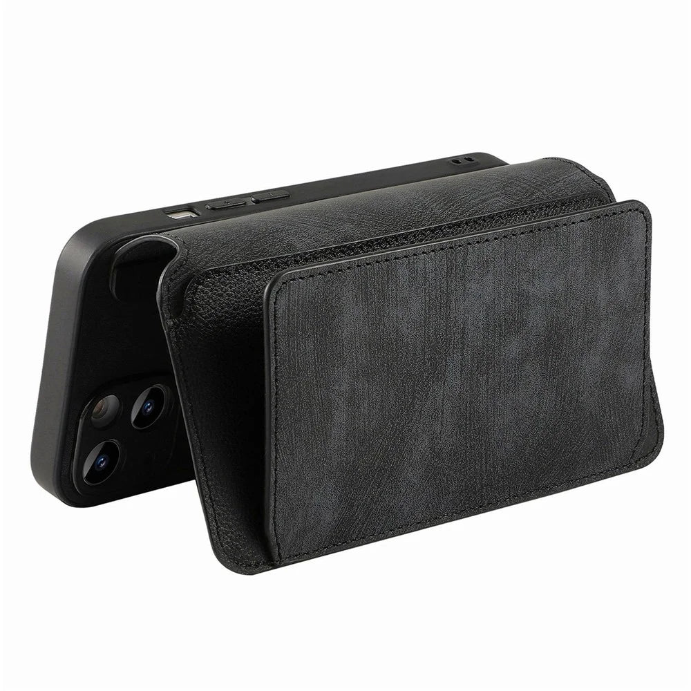 CASENEO MW-02 For Samsung Galaxy S26+ Case Detachable Magnetic Leather Flip Cover - Black - 4