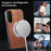 For Samsung Galaxy S26+ Magnetic Phone Case with Grid Pattern Protective PU Leather + PC Cover - Brown - 6