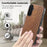 For Samsung Galaxy S26+ Magnetic Phone Case with Grid Pattern Protective PU Leather + PC Cover - Brown - 7