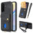 For Samsung Galaxy S26 Case with Card Holder Kickstand Leather Phone Back Cover - Black - 1