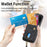 For Samsung Galaxy S26 Case with Card Holder Kickstand Leather Phone Back Cover - Black - 4