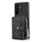 For Samsung Galaxy S26 PU Leather Phone Back Cover with Zipper Card Holder and Long Strap - Black - 3