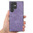 For Samsung Galaxy S26 Ultra Case Shockproof Slim Retro Leather Phone Back Cover - Purple - 3