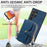 For Samsung Galaxy S26 Ultra PU Leather Phone Back Cover with Zipper Card Holder and Long Strap - Blue - 3