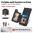 For Samsung Galaxy S26 Ultra Retro PU Leather Case Phone Cover with RFID Blocking Card Holder  /  Ring Holder - Black - 3