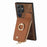 For Samsung Galaxy S26 Ultra Leather Phone Back Cover with Zipper Wallet and Ring Kickstand - Brown - 2