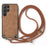 For Samsung Galaxy S26 Ultra Retro Leather Phone Back Cover with Adjustable Strap - Brown - 2