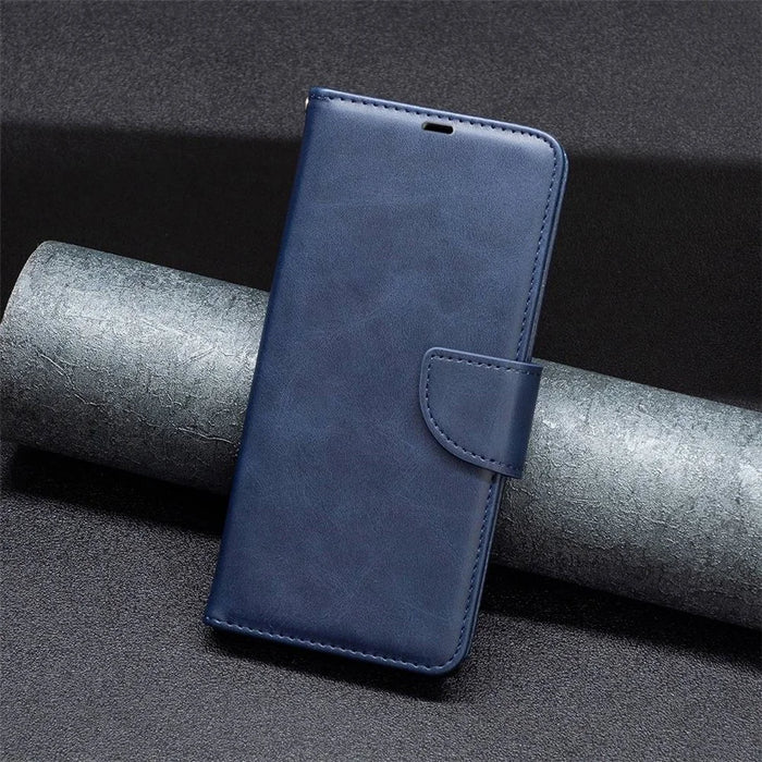For Samsung Galaxy A54 5G Case Smooth Leather Wallet Stand Mobile Phone Cover with Strap - Blue - 4