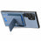For Samsung Galaxy S26 Ultra Case with Card Holder Kickstand Fiber Pattern Leather Back Cover - Blue - 4