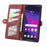 For Samsung Galaxy S26 Ultra Case Zipper Wallet Geometry Lines Leather Phone Cover with Strap - Red - 2