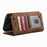 For Samsung Galaxy S26 Ultra Leather Case Phone Back Cover with RFID Blocking Zipper Wallet Kickstand - Brown - 4