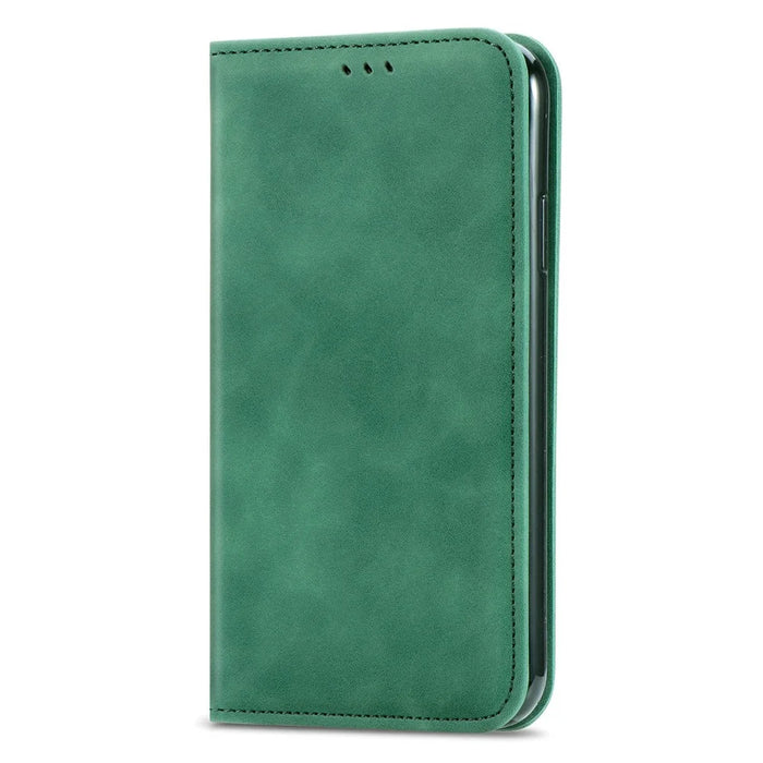 For Samsung Galaxy S26 Ultra Leather Case with Card Holder Magnetic Absorption Phone - Green - 5