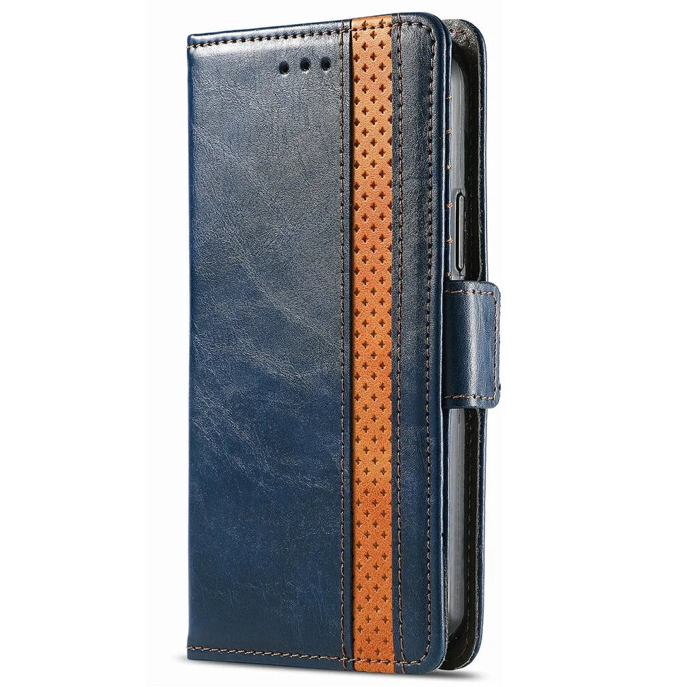 CASENEO For Samsung Galaxy S26 Ultra Phone Cases PU Leather Cover Stand with RFID Blocking Wallet - Dark Blue - 5