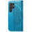 For Samsung Galaxy S26 Ultra Case with Strap Butterfly Pattern PU Leather Wallet Phone Cover - Blue - 6