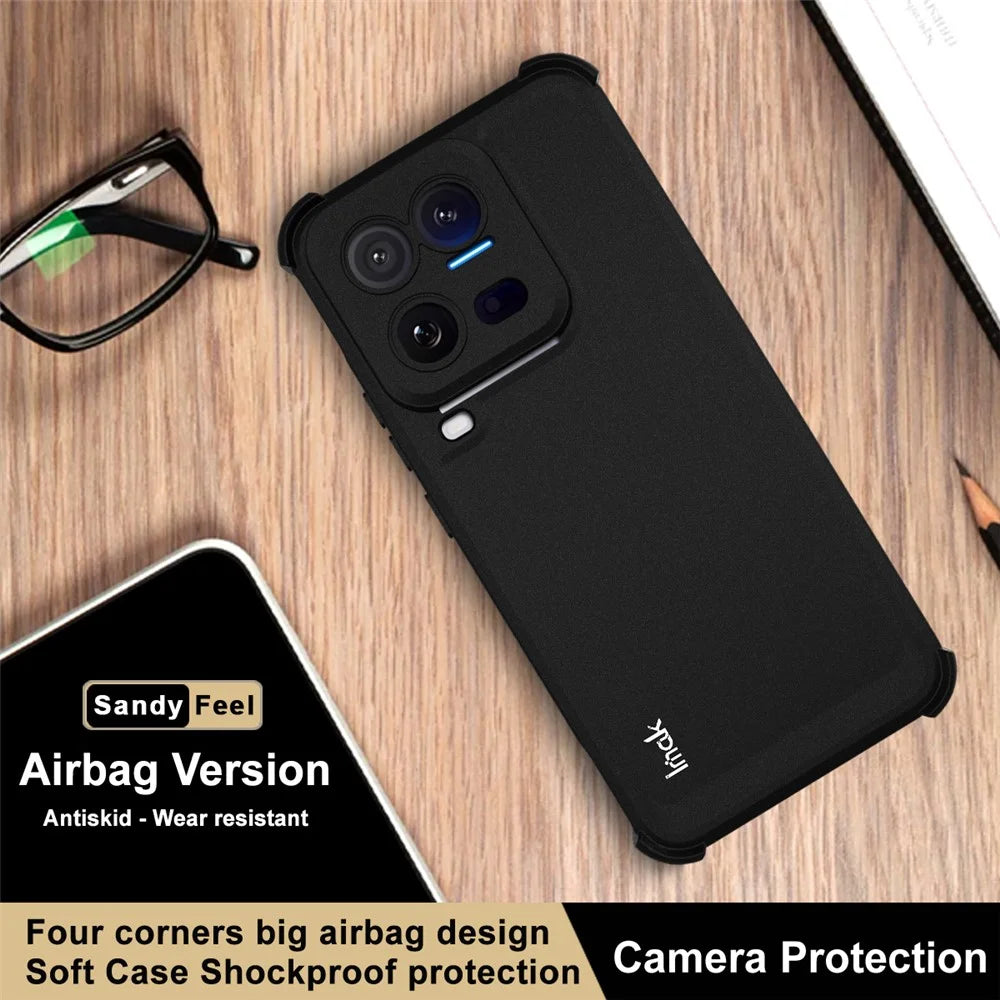 IMAK For vivo iQOO 15 Ultra 5G Case TPU Phone Cover Airbag Shockproof Protection - Matte Black - 4