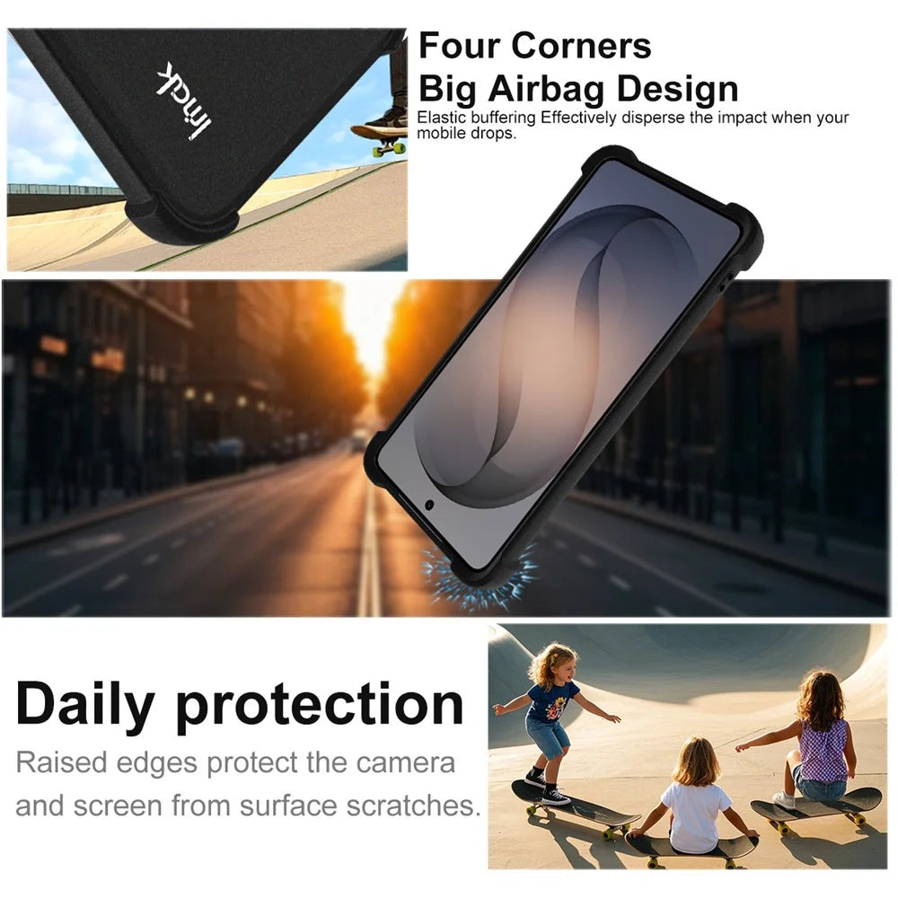 IMAK For Samsung Galaxy S26+ Case TPU Phone Cover Airbag Shockproof Protection - Matte Black - 5