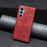 For Samsung Galaxy A54 5G Leather Case with Card Holder Imprinting Pattern Phone Stand Cover - Red - 6