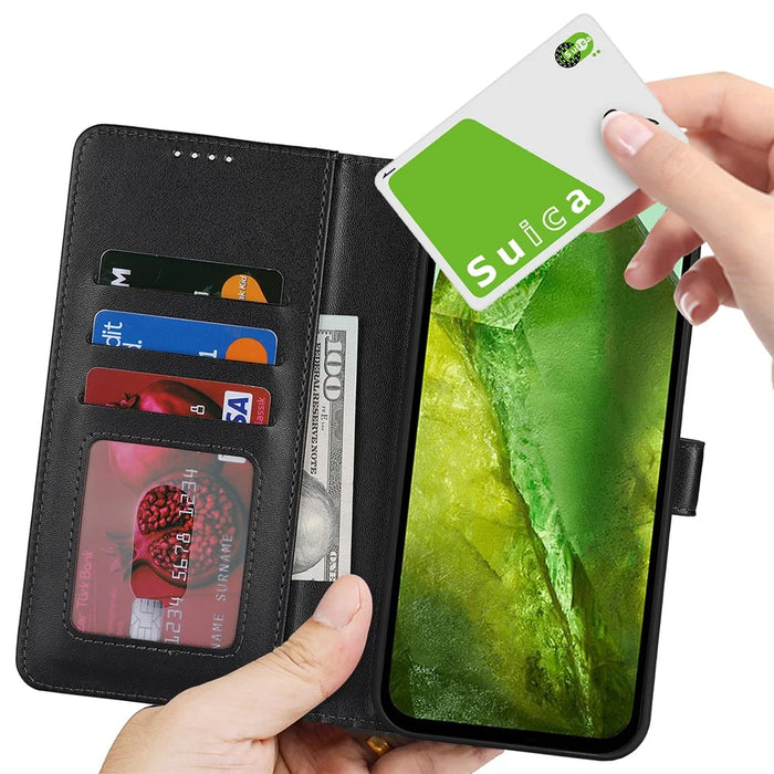 For Google Pixel 8a Stand Case Shockproof Leather Wallet Phone Cover - Black - 5