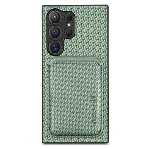 For Samsung Galaxy S26 Ultra Magnetic Case Detachable Card Holder Phone Back Cover - Green - 1