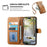 For Google Pixel 10a Stand Case Imprint TPU PU Leather Zipper Pocket Wallet Phone Cover with Strap - Brown - 6