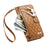 Stand Case For Google Pixel 10 Pro  /  10 Imprint TPU PU Leather Zipper Pocket Wallet Phone Cover with Strap - Brown - 4