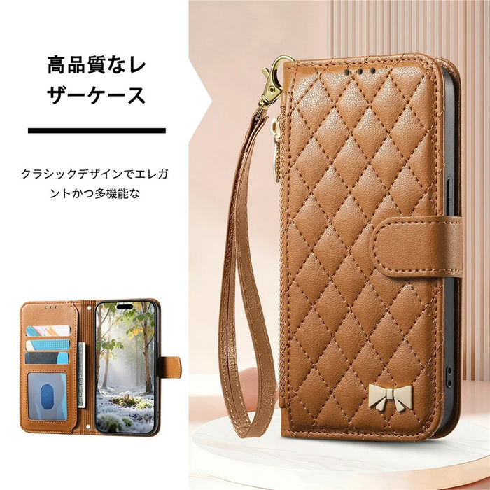 Stand Case For Google Pixel 10 Pro  /  10 Imprint TPU PU Leather Zipper Pocket Wallet Phone Cover with Strap - Brown - 5