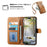 Stand Case For Google Pixel 10 Pro  /  10 Imprint TPU PU Leather Zipper Pocket Wallet Phone Cover with Strap - Brown - 6