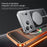 For iPhone 17 Pro Max Magnetic Case Metal Spring Buckle Leather Coated TPU Phone Cover - Orange - 4