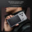 For iPhone 17 Pro Magnetic Case Metal Spring Buckle Leather Coated TPU Phone Cover - Orange - 3
