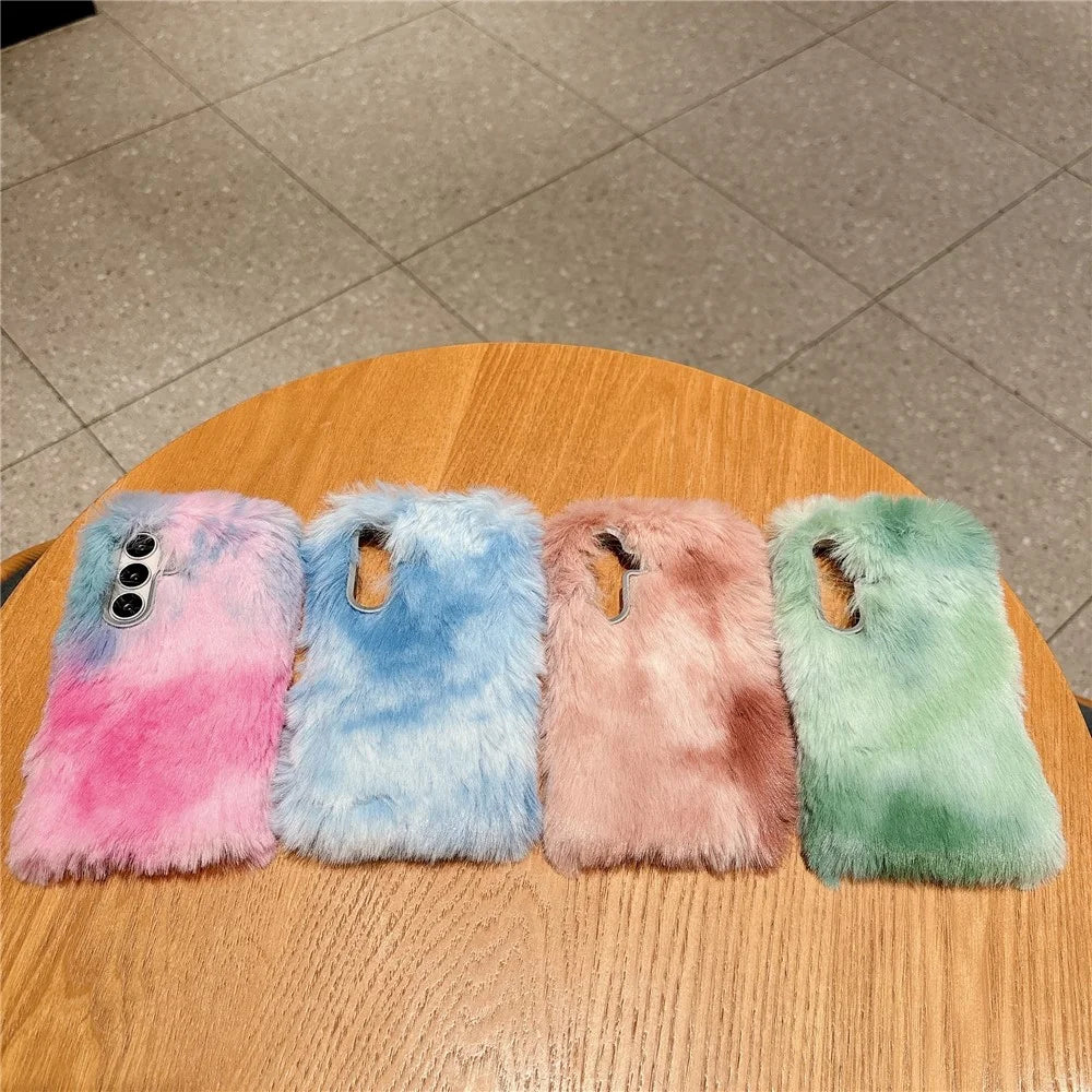 For Samsung Galaxy S26+ Case 2cm Long Plush Fluffy Soft TPU Phone Cover - Brown - 5