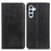 Cowhide Texture Phone Cover For Samsung Galaxy A54 5G, Split Leather + TPU Magnetic Auto Closing Scratch-resistant Phone Case Stand Wallet - Black - 1