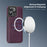 For iPhone 13 Pro Max Case Compatible with MagSafe Leather Back Phone Cover - Dark Purple - 3