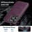 For iPhone 13 Pro Max Case Compatible with MagSafe Leather Back Phone Cover - Dark Purple - 4