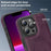 For iPhone 13 Pro Max Case Compatible with MagSafe Leather Back Phone Cover - Dark Purple - 7