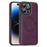 For iPhone 14 Pro Max Case Compatible with MagSafe Leather Back Phone Cover - Dark Purple - 1