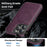 For iPhone 14 Pro Max Case Compatible with MagSafe Leather Back Phone Cover - Dark Purple - 4