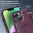 For iPhone 14 Plus Case Compatible with MagSafe Leather Back Phone Cover - Dark Purple - 7