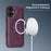For iPhone 16 Plus Case Compatible with MagSafe Leather Back Phone Cover - Dark Purple - 3