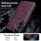 For iPhone 16 Plus Case Compatible with MagSafe Leather Back Phone Cover - Dark Purple - 4