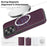 For iPhone 15 Pro Max Case Compatible with MagSafe Leather Back Phone Cover - Dark Purple - 5