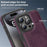 For iPhone 15 Pro Max Case Compatible with MagSafe Leather Back Phone Cover - Dark Purple - 7