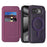 For Google Pixel 10a Magnetic Case RFID Blocking Card Holder Leather Phone Cover - Dark Purple - 2