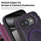 For Google Pixel 10a Magnetic Case RFID Blocking Card Holder Leather Phone Cover - Dark Purple - 6