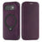 For Google Pixel 10a Magnetic Phone Case RFID Blocking Leather Wallet Cover with Rotating Ring Kickstand - Dark Purple - 1