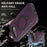 For Google Pixel 10a Magnetic Phone Case RFID Blocking Leather Wallet Cover with Rotating Ring Kickstand - Dark Purple - 3